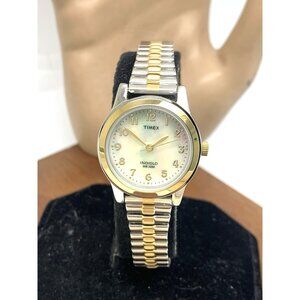 Timex Women's Watch T2M828 Quartz Indiglo Mother of Pearl Dial Two Tone Steel